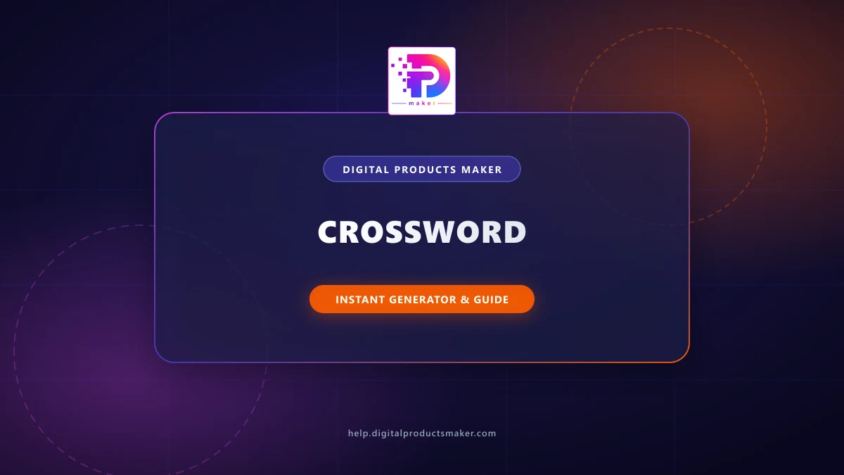 How to Create a Crossword Puzzle for Sale?