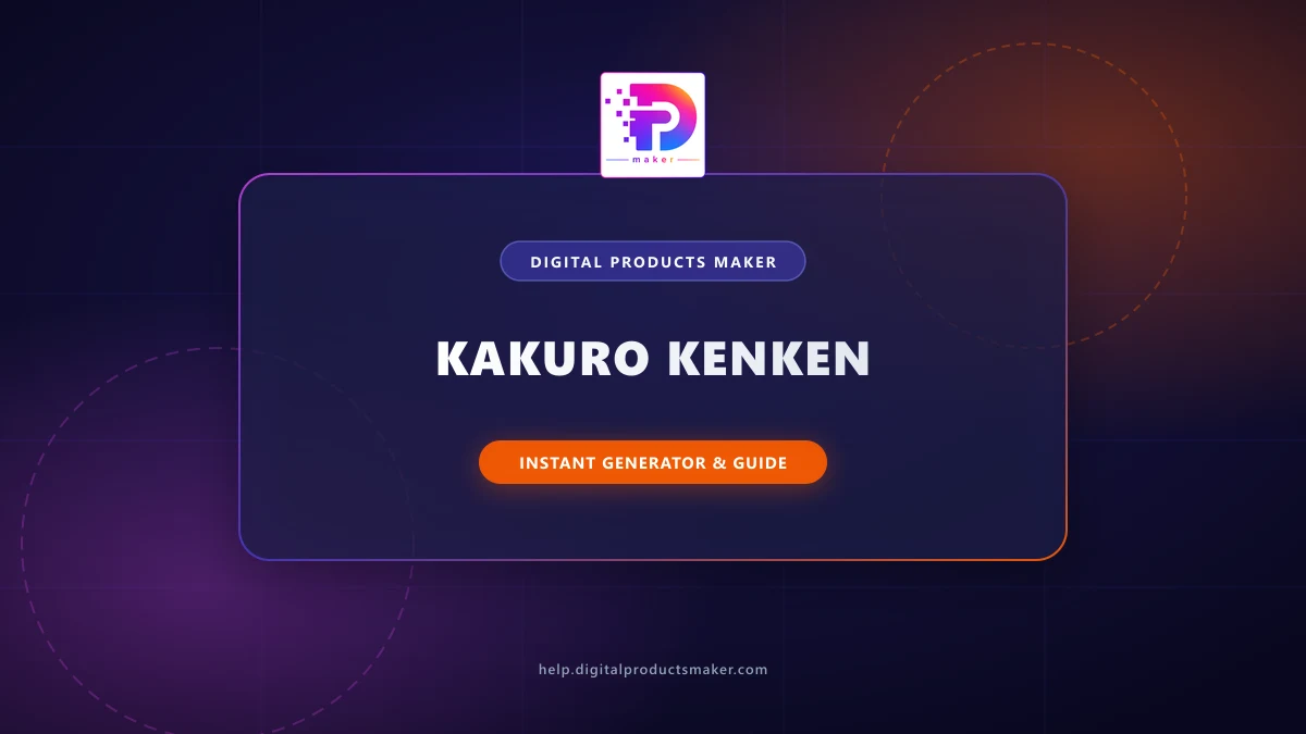 How to Design Kakuro & KenKen using AI in 5 Minutes for Sale?