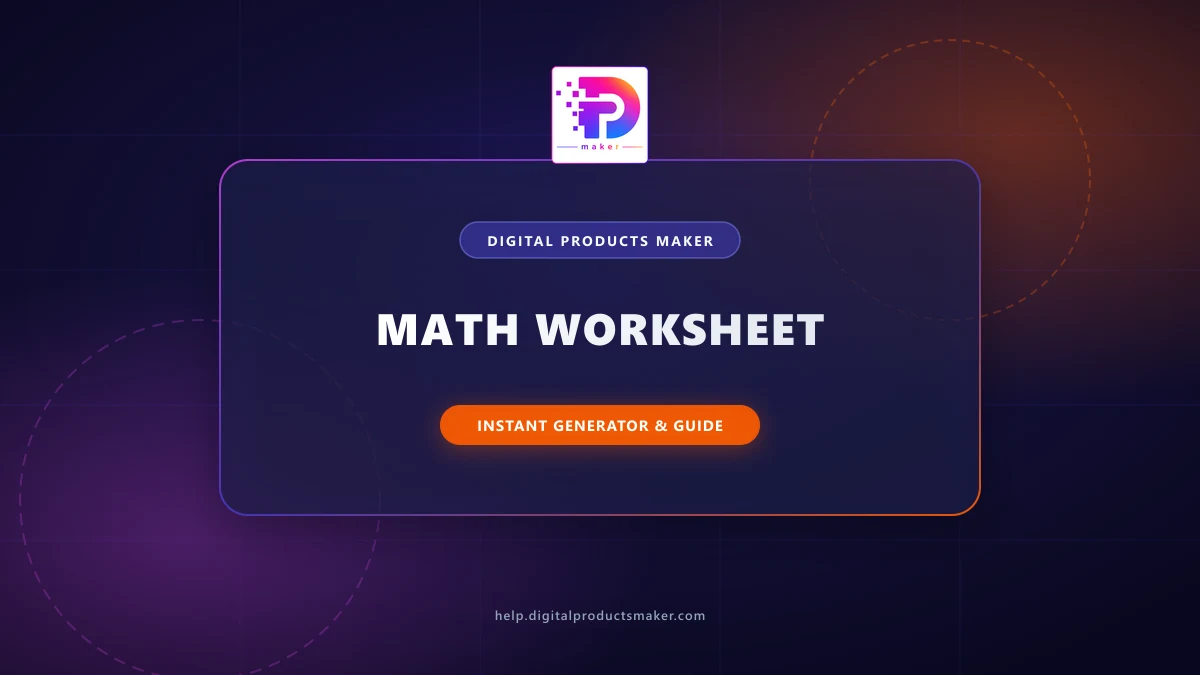 How to Design Math Worksheet using AI in 5 Minutes for Sale?