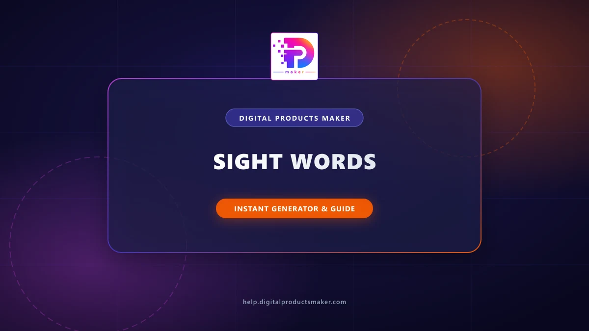 How to Design Sight Words using AI in 5 Minutes for Sale? How to Design Sight Words using AI in 5 Minutes for Sale?