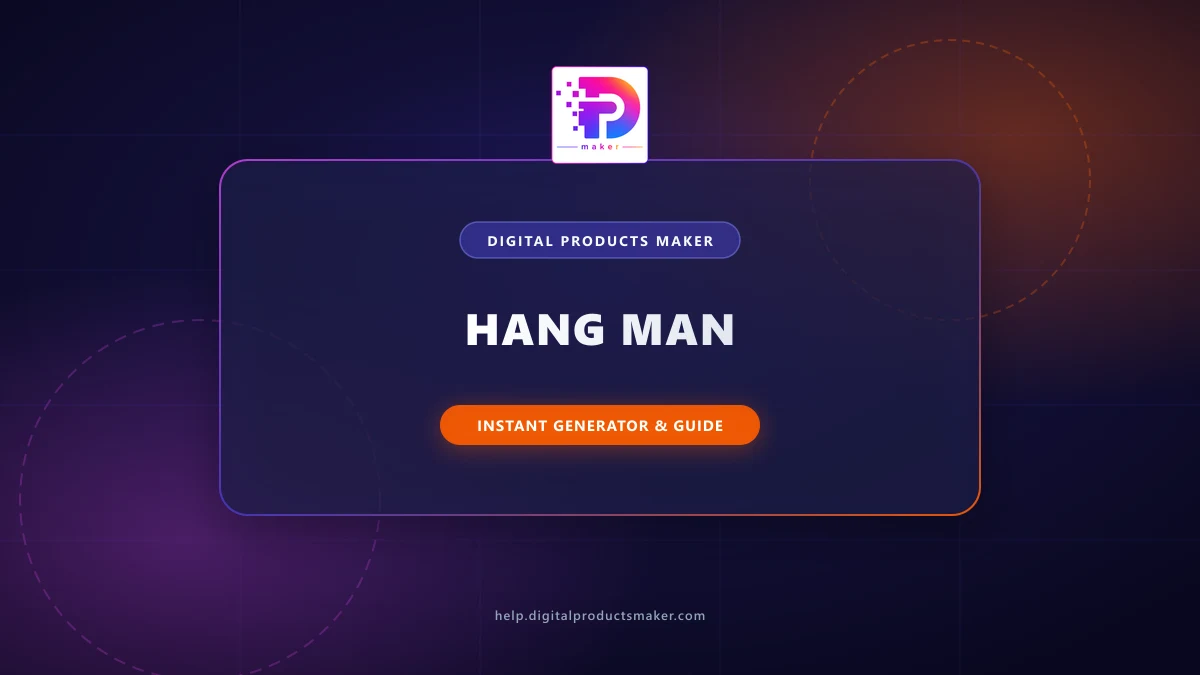 Create Hang Man Game Templates for Kids