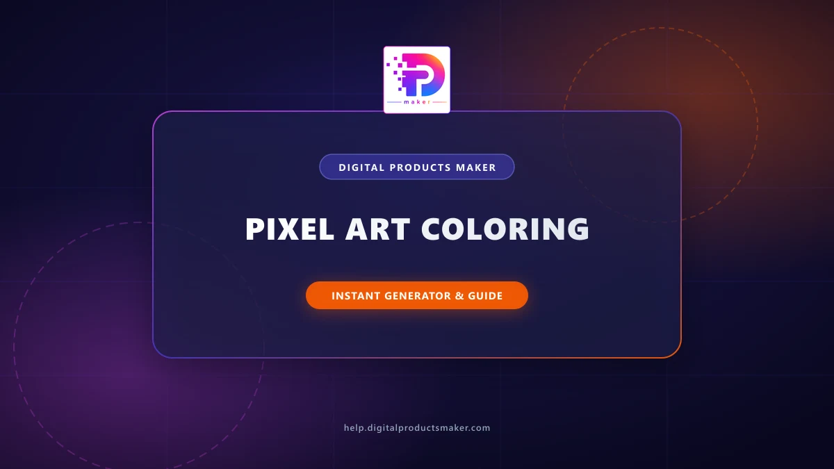 Create Pixel Art Coloring Pages
