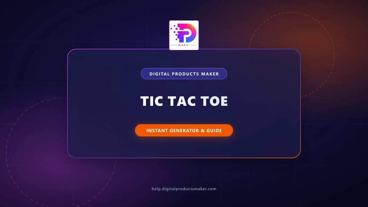 Design Tic-Tac-Toe Templates for Quick Printing