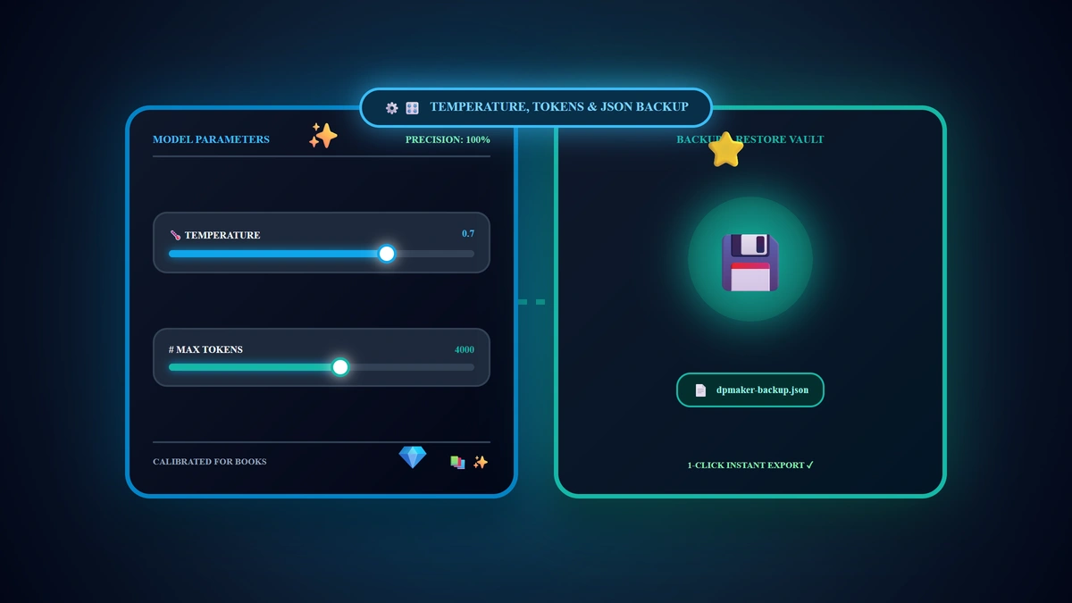 Advanced Generation Settings in Digital Products Maker: Tuning Temperature, Max Tokens & Backup Data