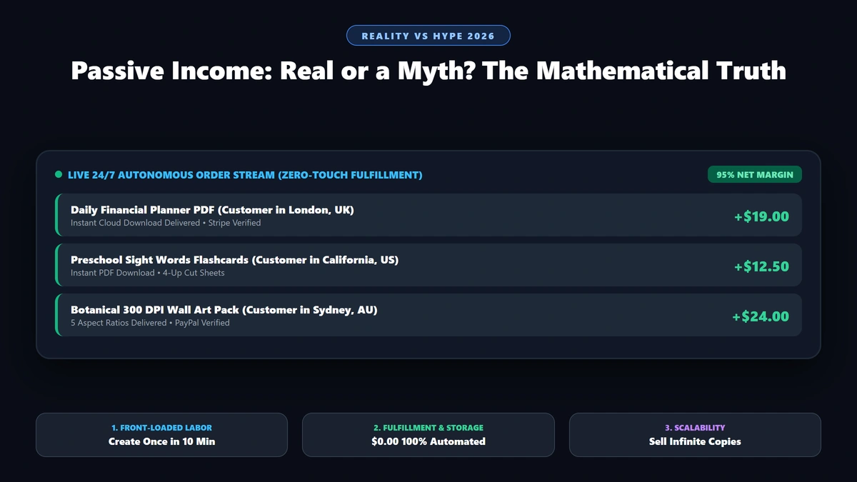 Passive Income: Real or a Myth? The Honest Truth About Selling Digital Books & Templates (2026) Passive Income: Real or a Myth? The Honest Truth About Selling Digital Books & Templates (2026)