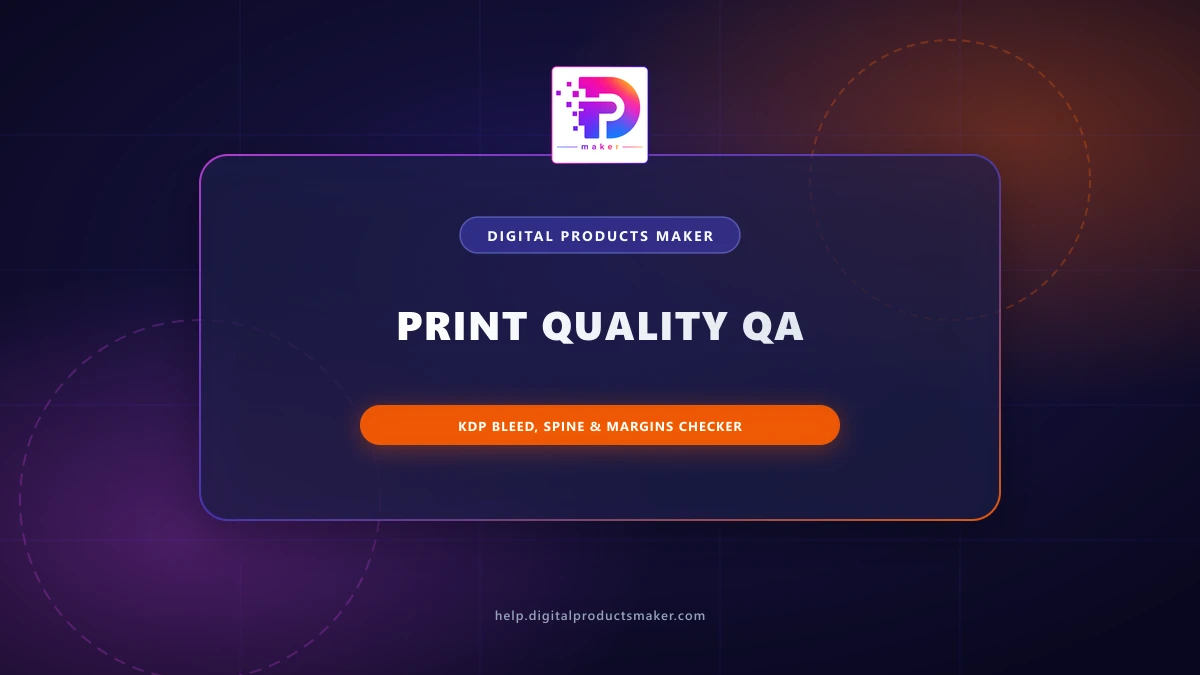 Print Quality QA Engine: Automated Amazon KDP Trim, Gutter, Bleed & Spine Margin Verification Print Quality QA Engine: Automated Amazon KDP Trim, Gutter, Bleed & Spine Margin Verification